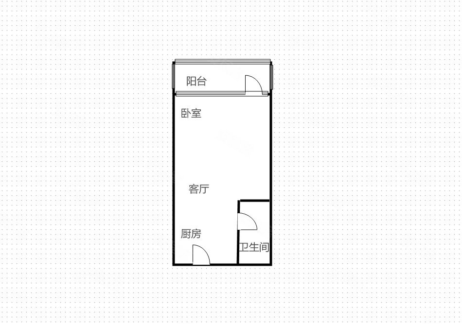 龙光君御华府翰林 毛坯 一室一厅,龙光君御华府翰林二手房,60万,1室1