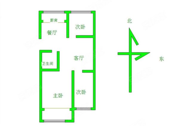 嘉苑小区3室2厅1卫92.97㎡南北97万