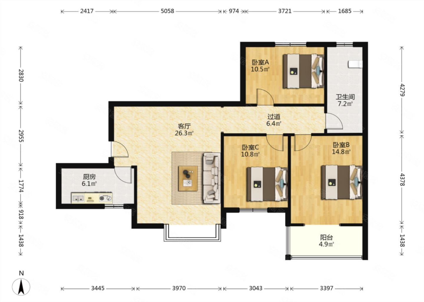 地铁口小高层全明户型拎包入住随时看房诚心出售