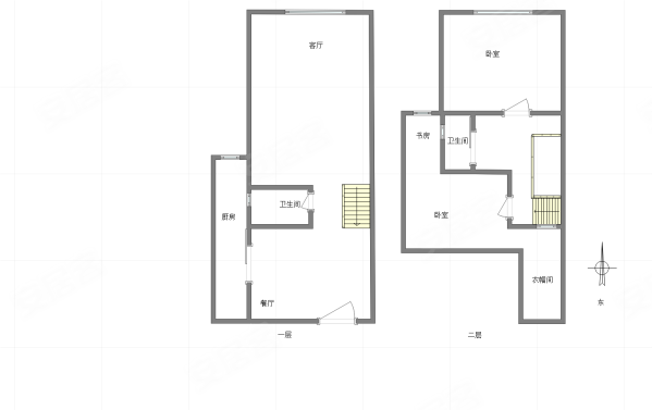 都灵态度2室2厅2卫67㎡东79万