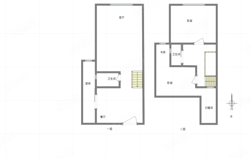 都灵态度2室2厅2卫67㎡东79万