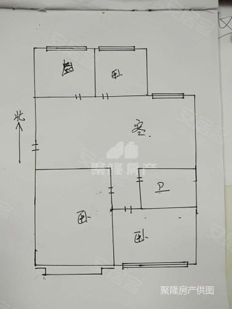 唐庄回迁小区3室1厅1卫100㎡南北66万