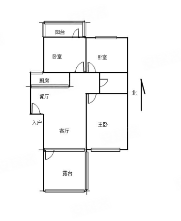 格林生活坊(二期)3室2厅1卫92㎡南北125万