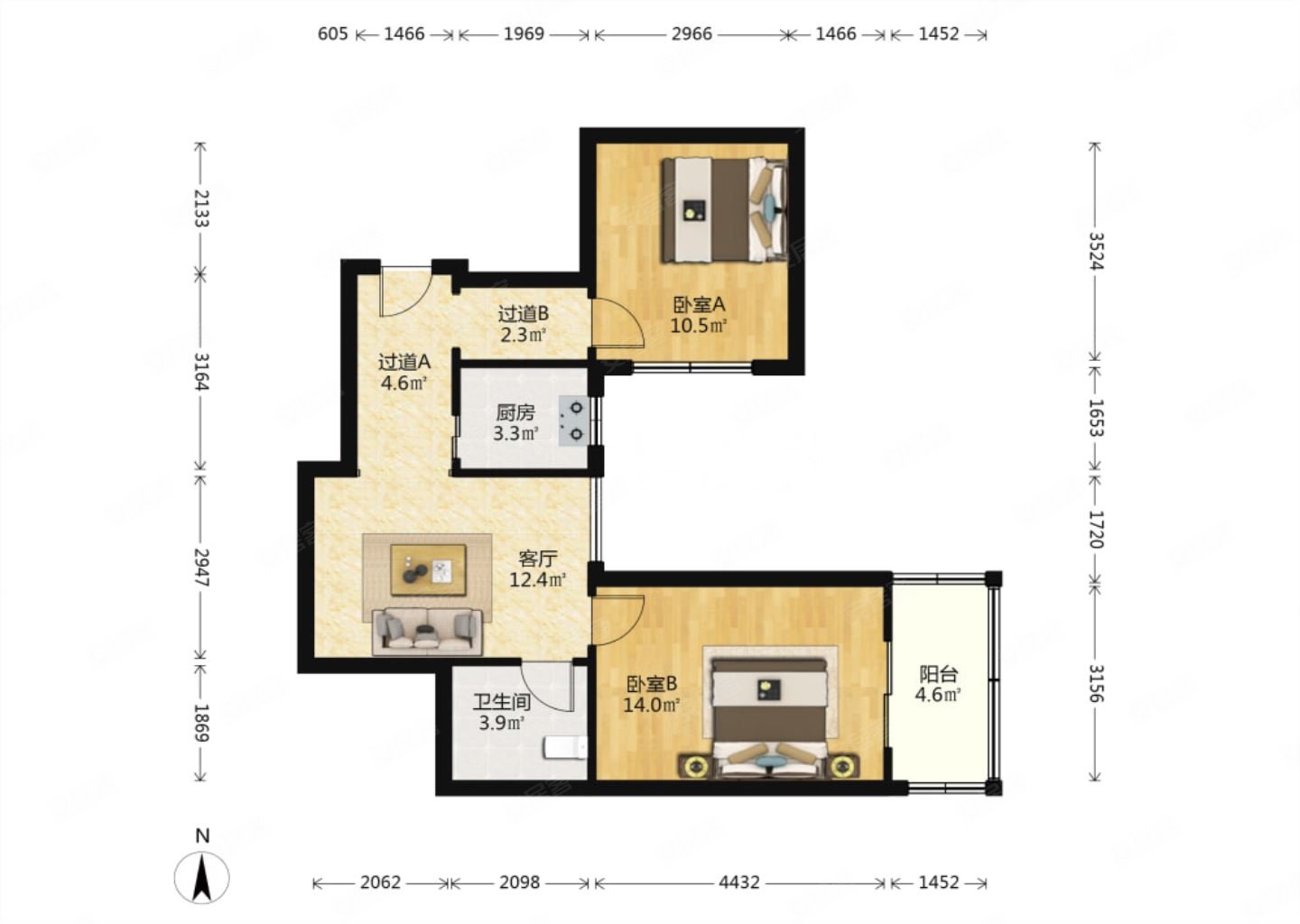 运动公园门口宏景海荣名城精装两室诚心出售随时看房
