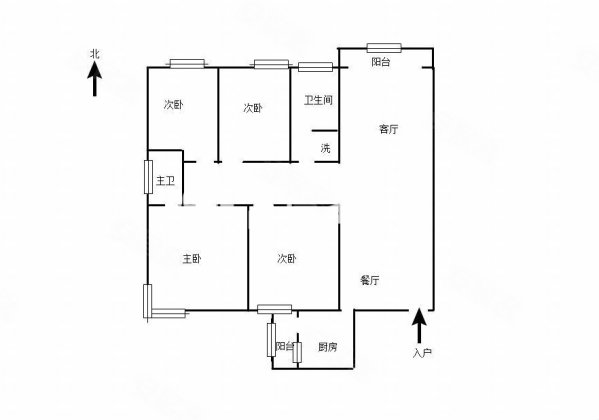 政和花园C区4室2厅2卫150㎡南北99.9万