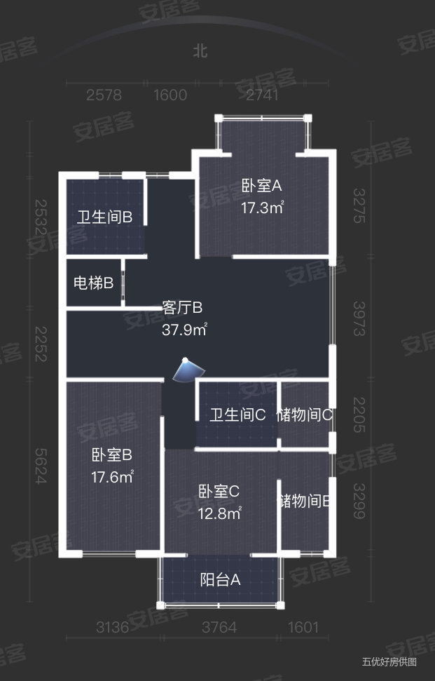 经投湖山望(别墅)6室3厅6卫254㎡南北670万