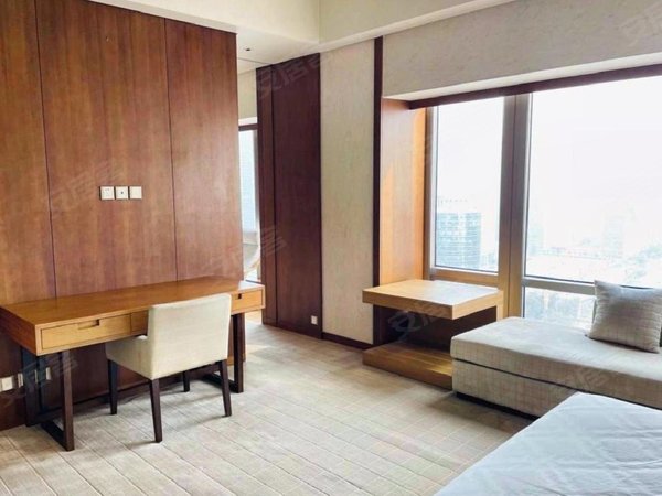 北京朝阳建外大街北京银泰中心东北朝向,柏悦府高层公寓,三居室户型