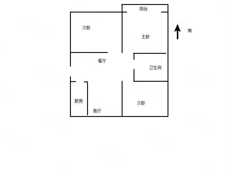 锦绣家园3室2厅1卫105.22㎡南北107万