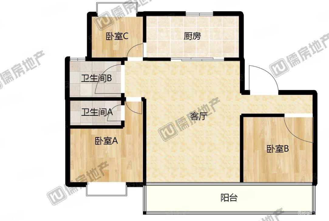 碧桂园凤凰源著3室2厅2卫130㎡南北188万