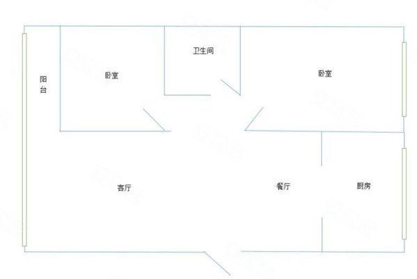 昆仑花园2室2厅1卫92.7㎡南北46万