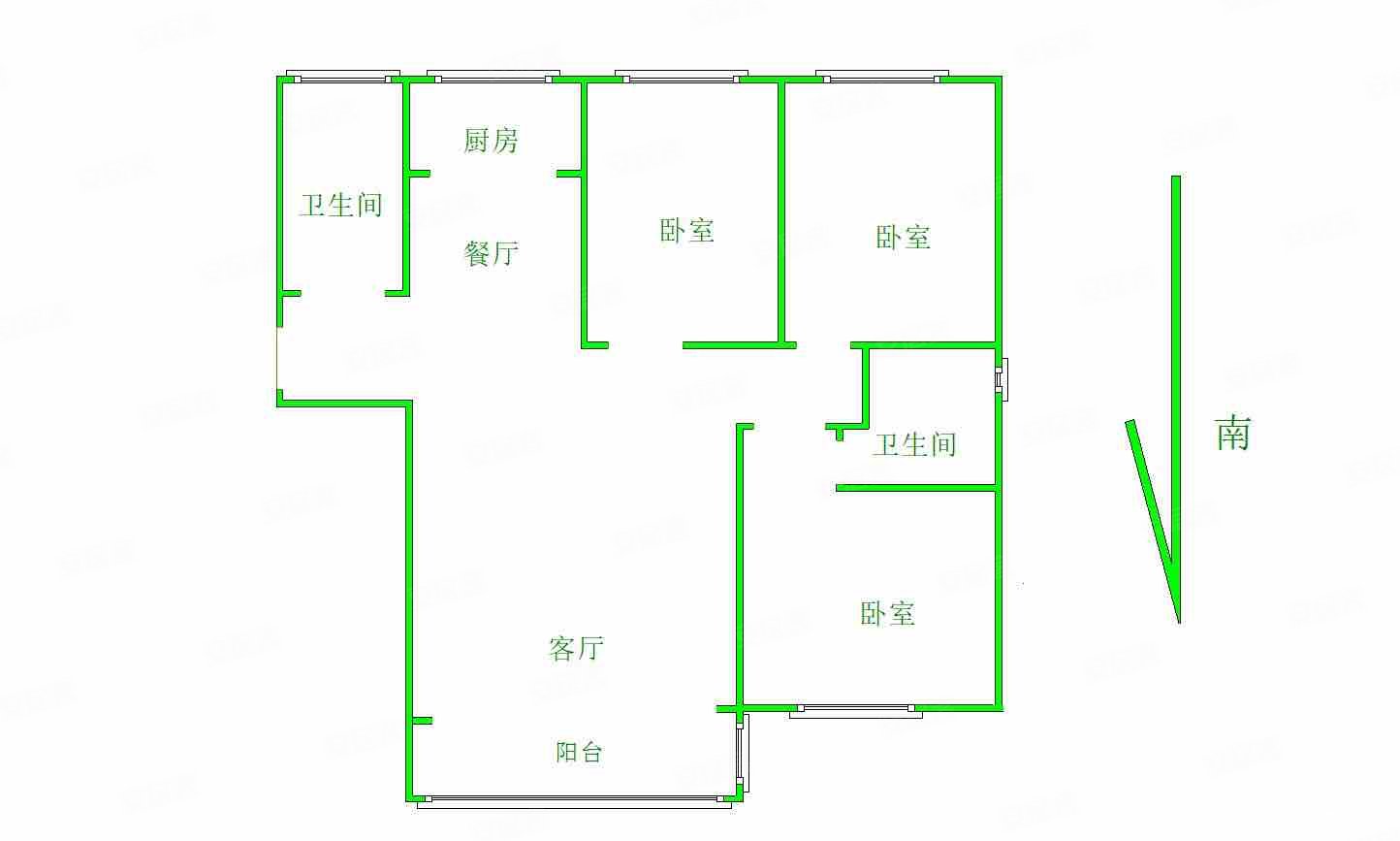近医院 双卫,建业定鼎府一期二手房,125万,3室2厅,2卫,115平米-洛阳
