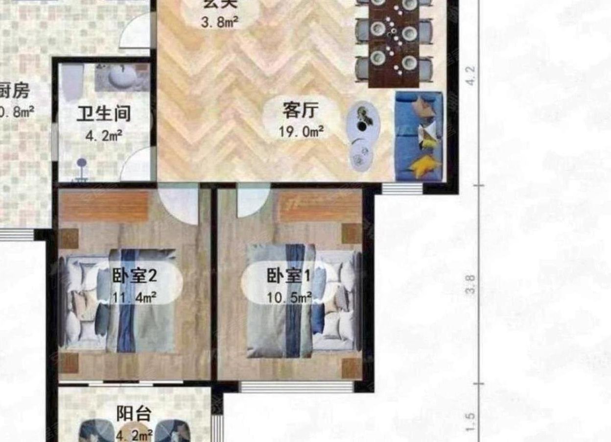 民乐城惠益新苑北苑二手房,188.88万,2室1厅,1卫,78.