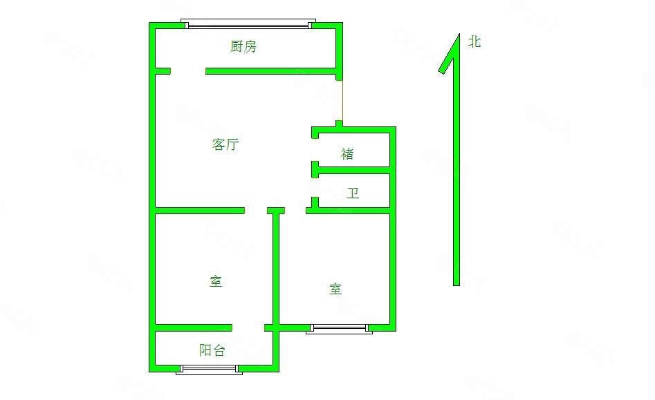 荷香园2室2厅1卫121.77㎡南北167万