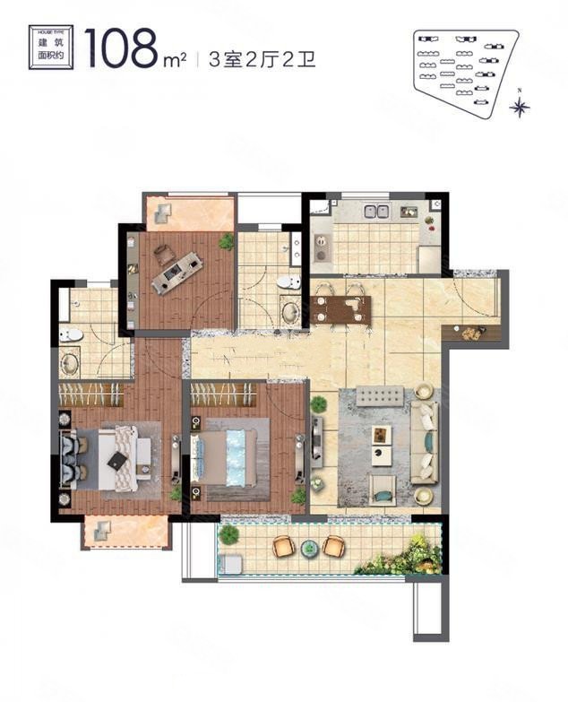 金玥湾 带电梯 刚需小三居 交通便利 商品住宅 南北