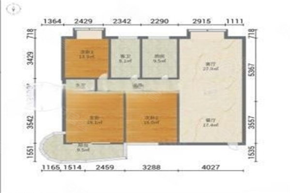 西湖嘉园3室2厅1卫142㎡南北77万