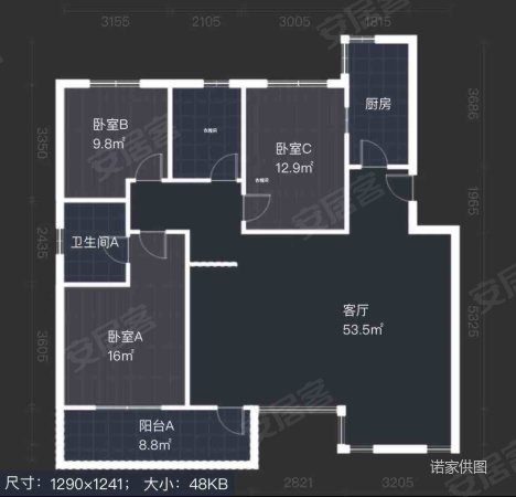 凯旋苑3室2厅2卫187.32㎡南218万