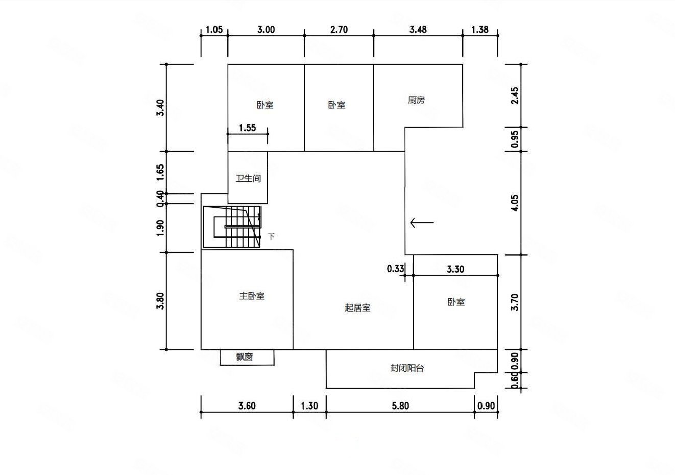 前排无遮挡 水韵小区 140平四室 曙光 沛中 蝴蝶户型