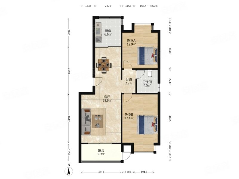 户型 户型图 平面图 800_600