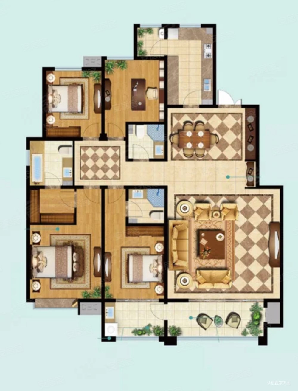 四居室 三卫生间 2楼 豪宅户型 有钥匙随时看,鲁润静园二手房,1150万