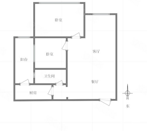 蓝光中央广场2室2厅1卫63.09㎡南北75万