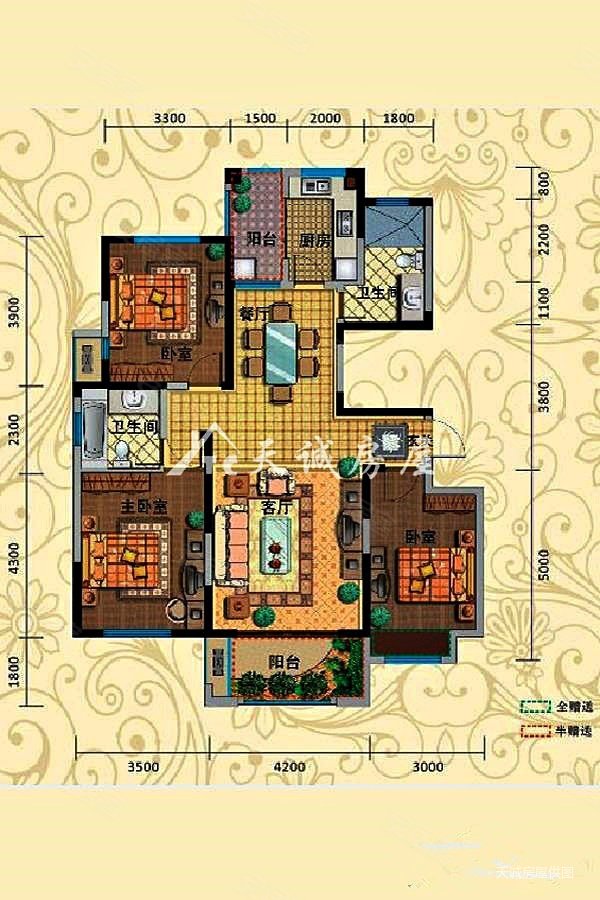 唐人街 精装套三双卫,商业配套齐全 电梯洋房