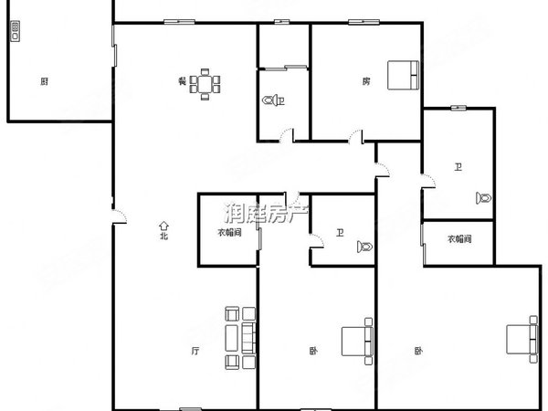 西安新城八府庄融创西安壹号院融创壹号院 三室两厅三卫 精装空房出租