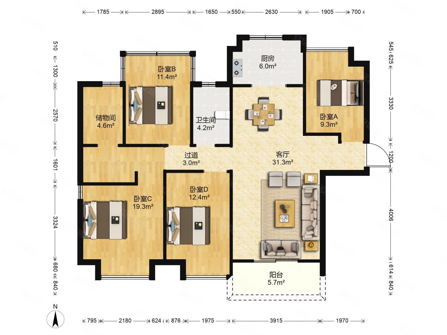 海伦国际 带电梯 正规商品房 停车方便 小区新 满二