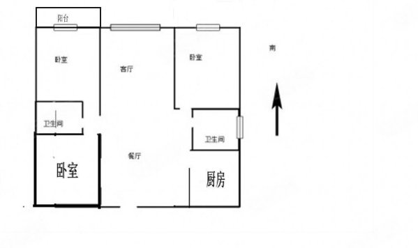 绿城春江明月3室2厅1卫101.81㎡南北126万