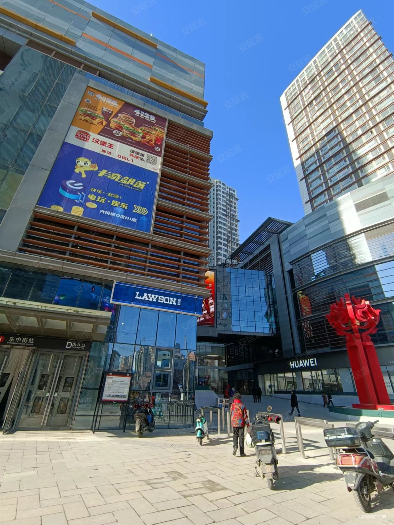 中街吾悦广场 77平南向两室一厅家电齐全 近地铁 好出租,天润广场二手