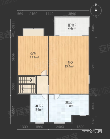 云麓之城3室2厅3卫123㎡南北408万