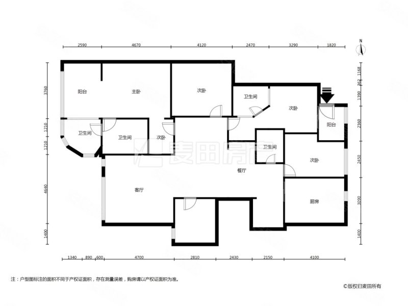 中铁元湾4室2厅3卫159.7㎡南北1680万