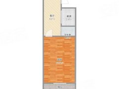 急租复式公寓5.5米层高，楼下客厅楼上两个卧室两卫，富力中心