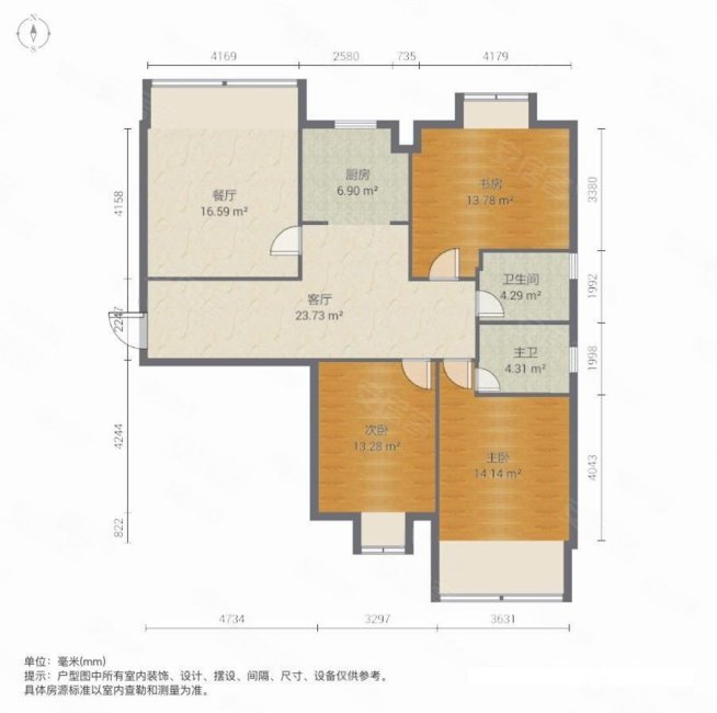 青枫公园宝龙广场刚需三房拎包住