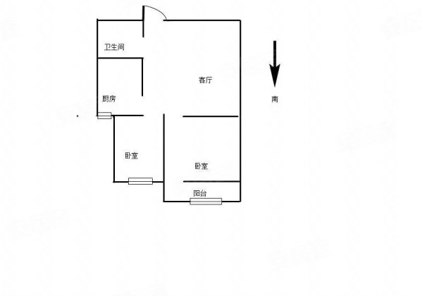 惠民小区东区2室2厅1卫65㎡南北22万