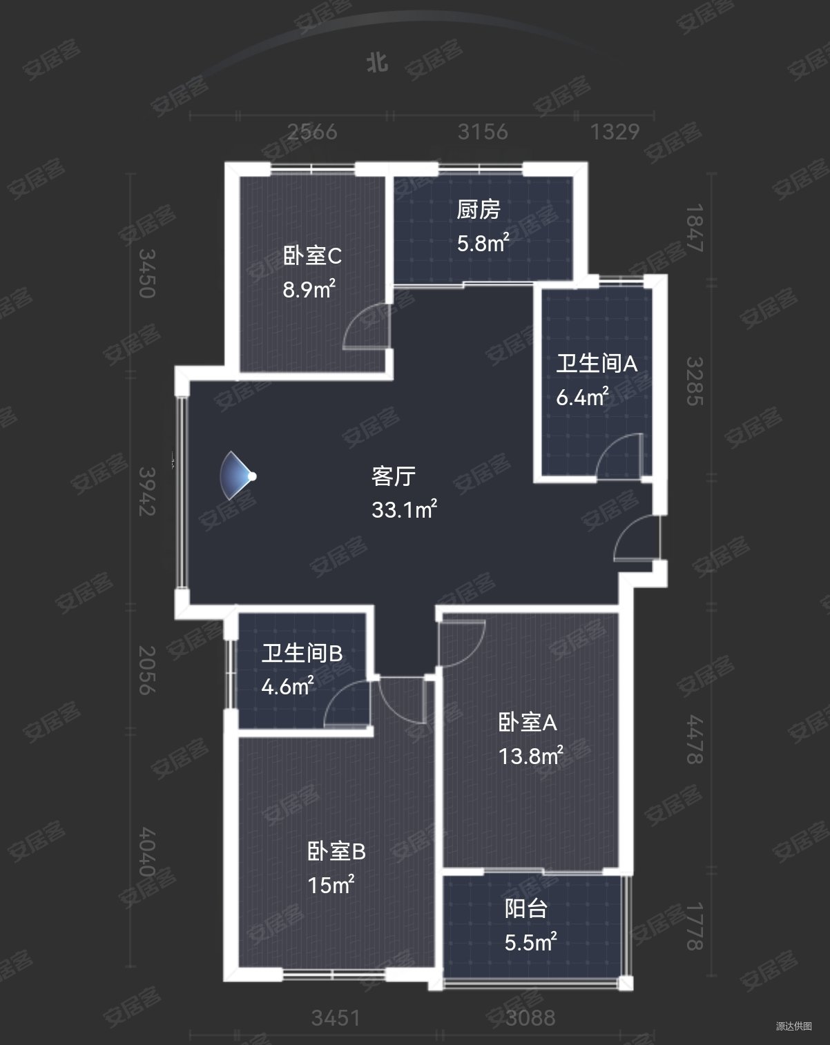 钱塘望景花园 三房两卫 满五 精装可拎包入住 南北通透