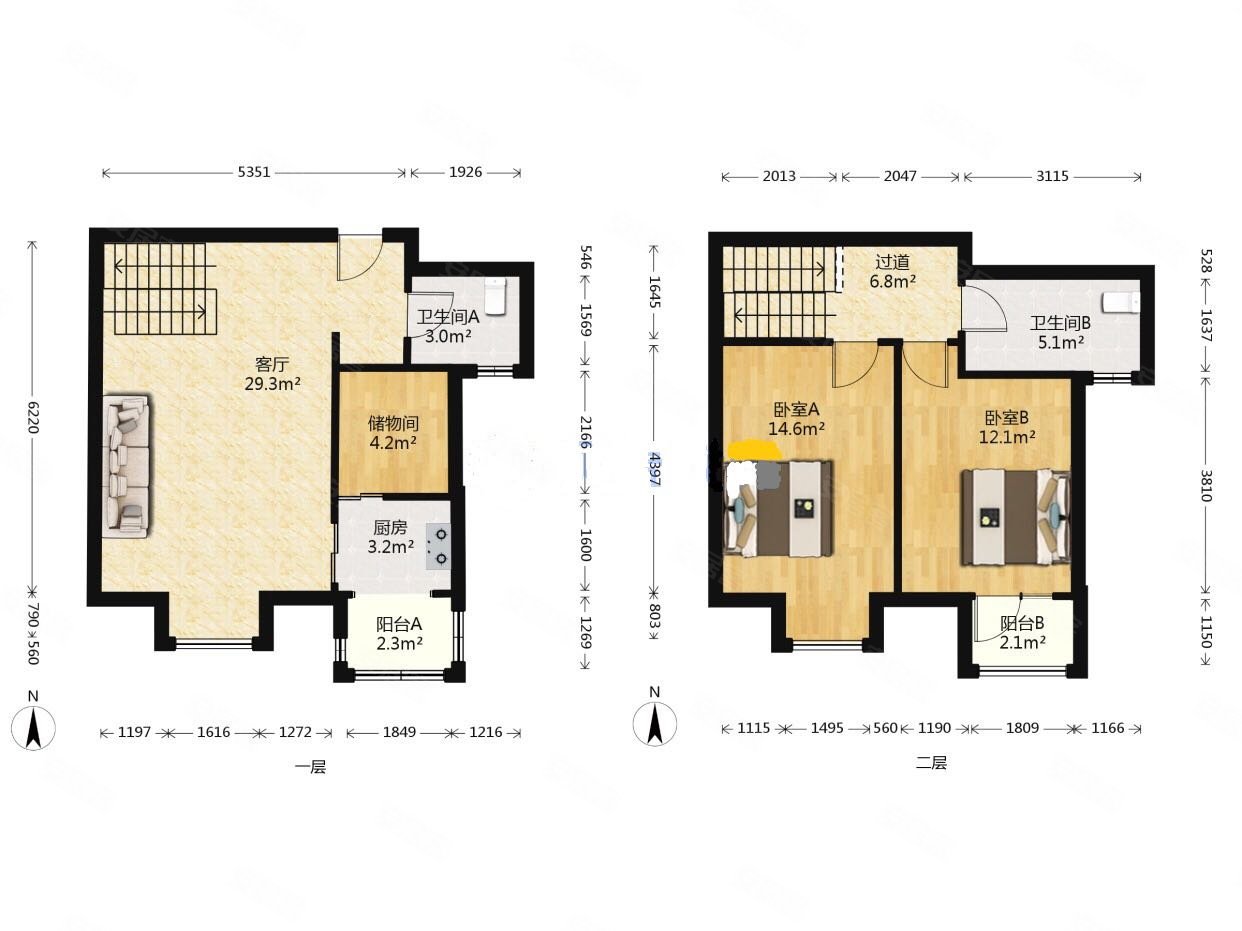 城南家园 两室两卫 诚心出售 大悦城天佑城旁 下楼地铁
