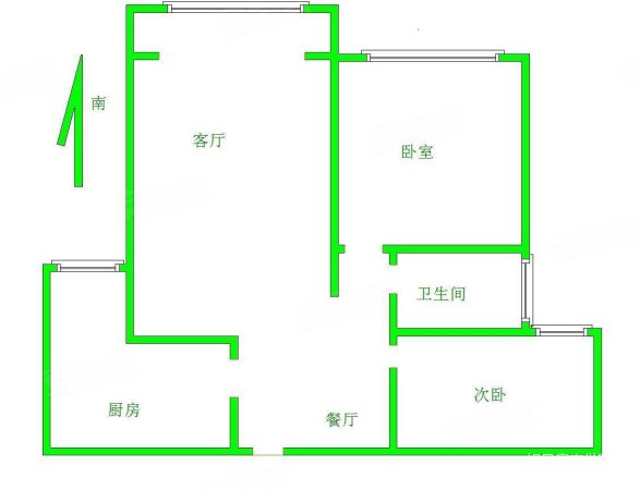 阳光四季城海棠苑2室2厅1卫98㎡南北78万