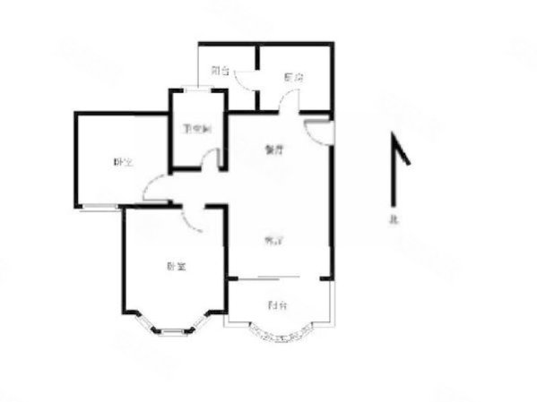 户型方正 光线充足 带家具拎包入住 交通便捷, 银海大厦二手房, 2室2