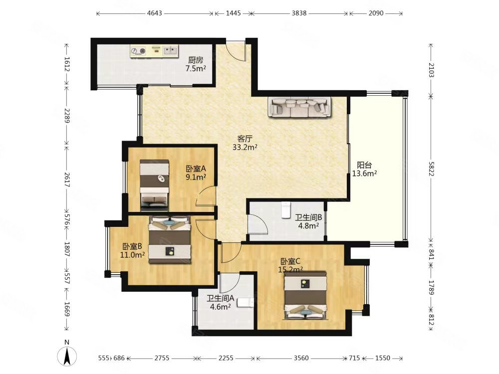 铂金地段豪装带地暖景观房配套齐全已购急售送车位