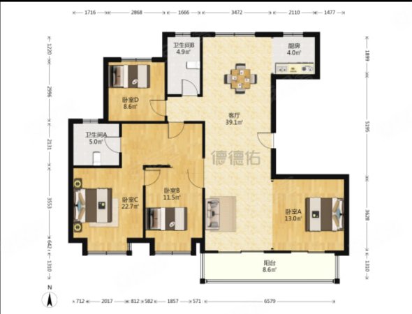 景瑞望府 医疗配套成熟 装修好 电梯房 购物方便 双卫生间