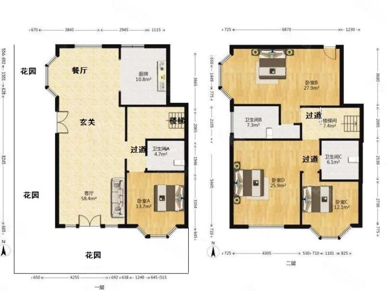 京基岭域揽景轩4室2厅3卫243㎡南420万