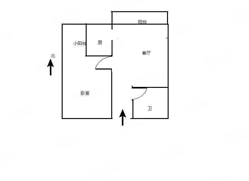 百合金山1室1厅1卫48㎡南北31万