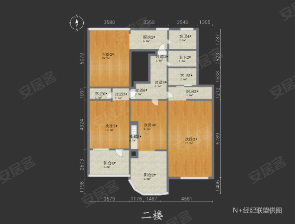 富寓花园7室2厅6卫218.66㎡南160万