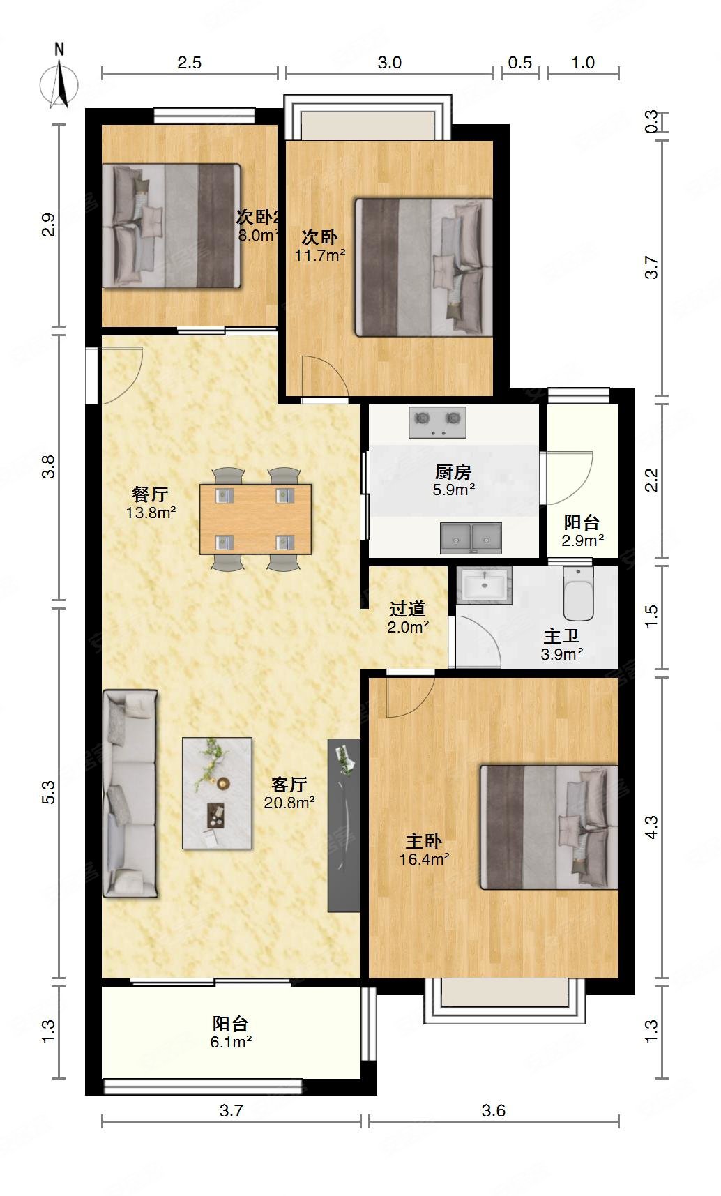 保利香槟国际南北通透安静视野开阔