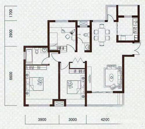 三合家园2室2厅1卫90.6㎡南北47.9万
