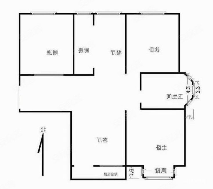 青花府3室2厅2卫119㎡南北119万