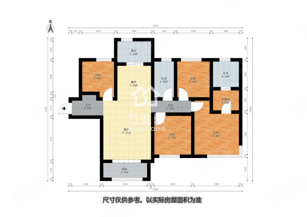 合景誉峰4室2厅2卫130.96㎡南北215万