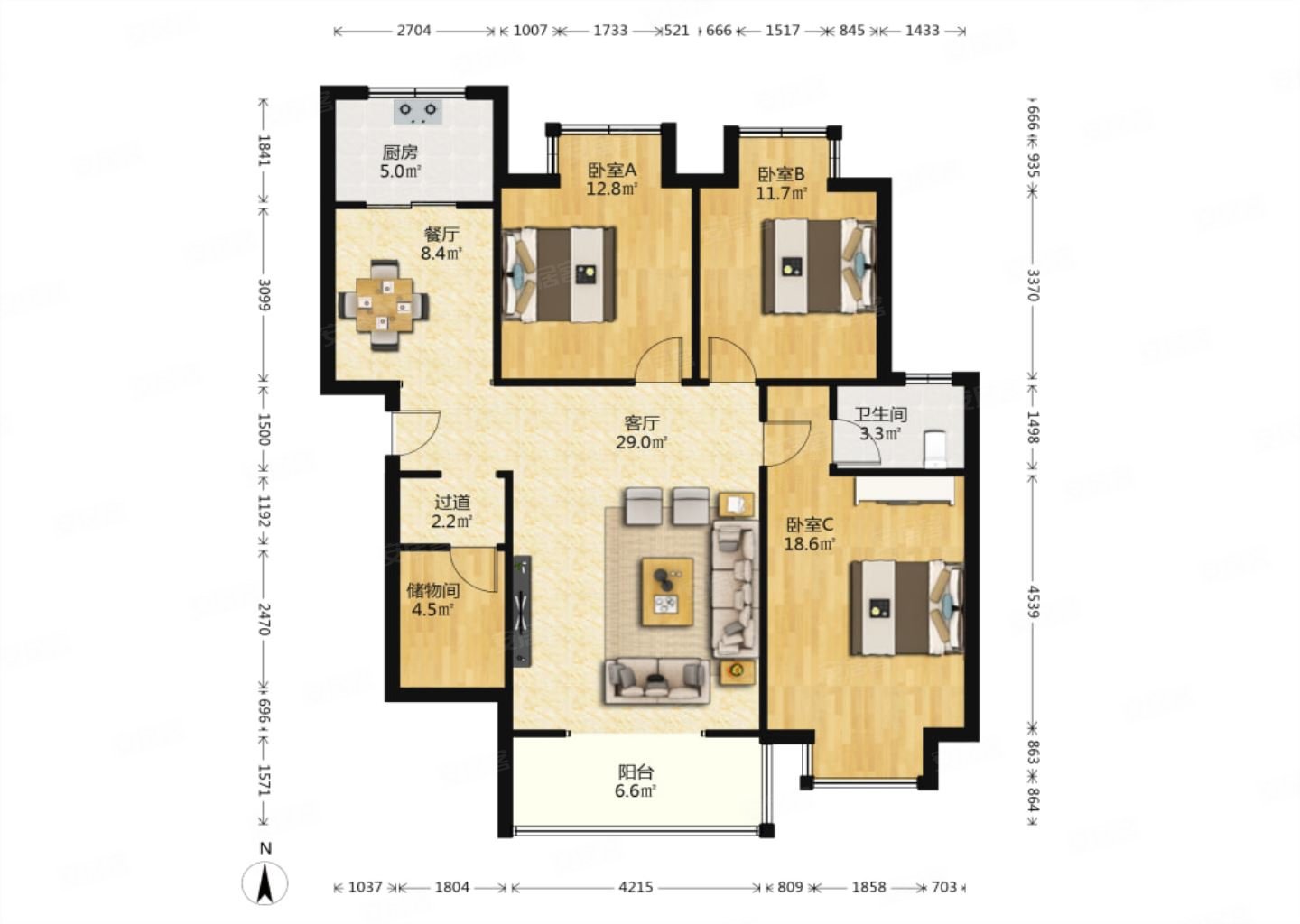 地铁口百分43绿化绿地世纪城急售房南北格局户型方正