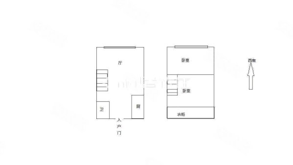 和悦铭著2室2厅1卫46.16㎡南38万