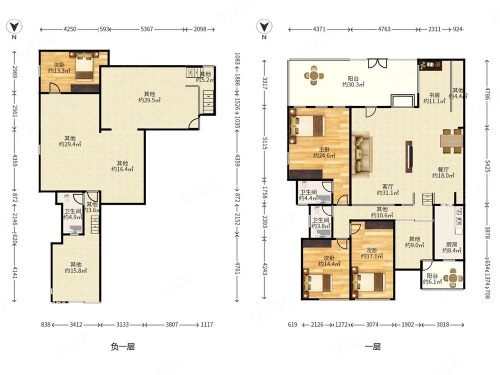 中央悦城 小洋楼带地下室 配套成熟 环境好 满五